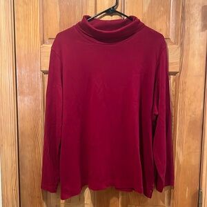 Lands’ End women’s turtle neck 100% supima cotton size 2X (20W /22W).